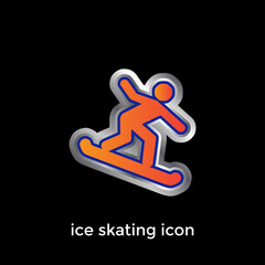 Modern icon icon 3D ice skating icon
