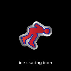 Modern icon icon 3D ice skating icon