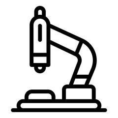 Sport medical microscope icon. Outline sport medical microscope vector icon for web design isolated on white background