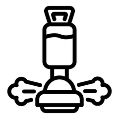 Machine steam cleaner icon. Outline machine steam cleaner vector icon for web design isolated on white background