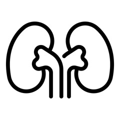 Organ kidney icon. Outline organ kidney vector icon for web design isolated on white background