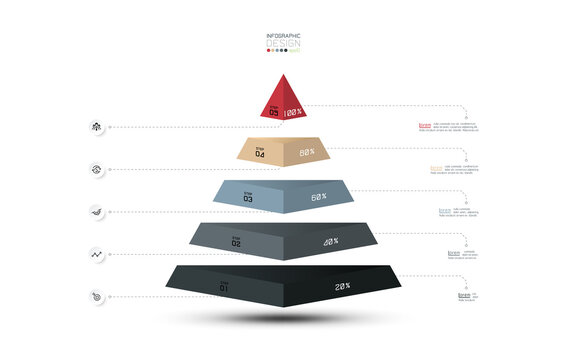 Vector Design Diagram Presentation On Pyramid Layer Shape Can Use With Report Of Business Compensation