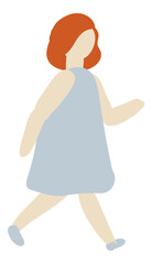 Kid, Child Flat Character Flat Vector