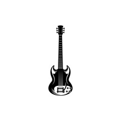 Fototapeta premium Electric guitar design vector template. Simple set of electric guitar vector icons