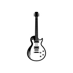Naklejka premium Electric guitar design vector template. Simple set of electric guitar vector icons