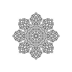 Abstract beautiful mandala design on white background