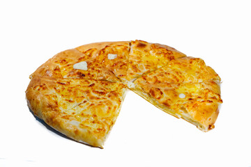 pizza with butter isolated on white