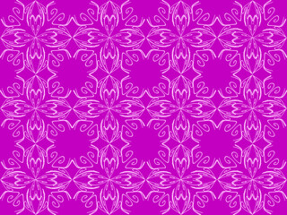 Seamless pattern design with floral background elements, beautiful ornaments, black, white, orange, pink, red, green, yellow, blue, gray, purple, brown