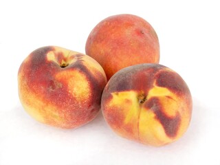 Fototapeta na wymiar tasty,sweet red and yellow peaches close up