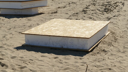 house made of OSB slabs with foam