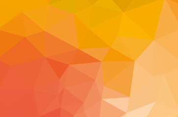 Orange pattern polygonal background. Shining colorful illustration