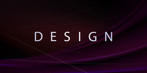 Naklejka premium Abstract background of dark purple color, chaotically drawn thin light lines
