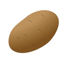 Garden potato icon. Cartoon of garden potato vector icon for web design isolated on white background