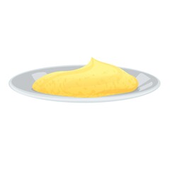 Potato puree icon. Cartoon of potato puree vector icon for web design isolated on white background