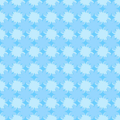 seamless pattern with blue flowers