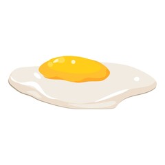 Fried egg icon. Cartoon of fried egg vector icon for web design isolated on white background