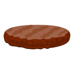 Burger meat icon. Cartoon of burger meat vector icon for web design isolated on white background