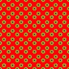 seamless pattern with red flowers