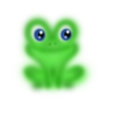 frog on white background