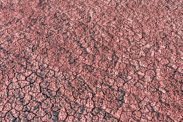 Terre sèche rouge craquelé 