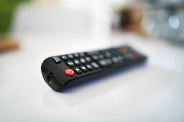 Close up of a TV remote