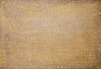 Golden imprimatura painted with oil paints on white primed canvas as background