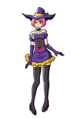 魔女コスプレの女の子