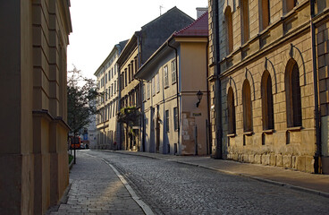 Cracow, Old Town, Poselska street in early morning sun light © Tomasz