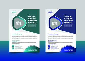 Corporate flyer template, business flyer template, annual report template