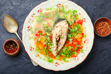 Fresh fish soup