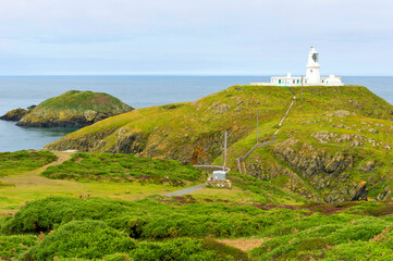 Fototapeta na wymiar Lighthouse at Strumble Head/ Pen-Caer, Pembrokeshire, Wales
