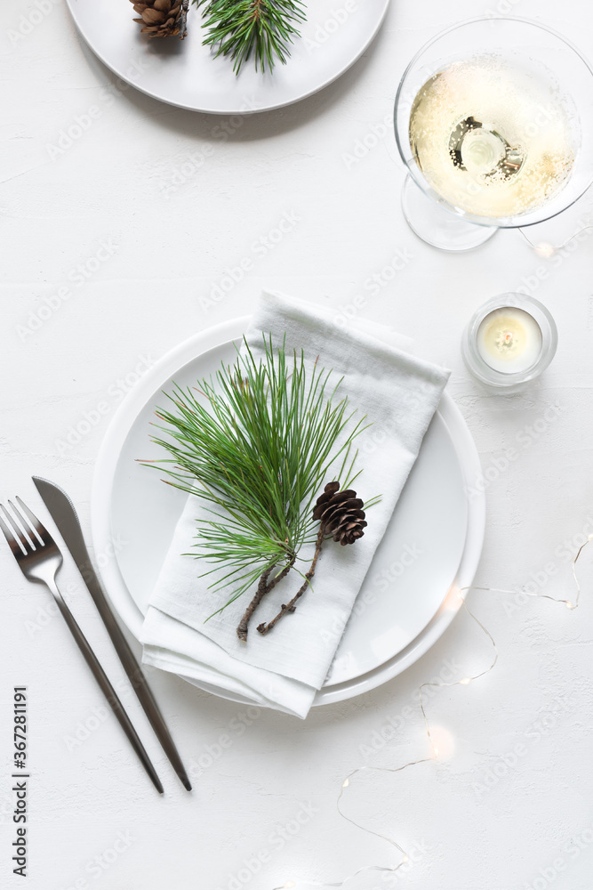 Poster christmas table setting