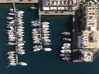 View of the amazing harbour in Mogan, Canary Islands