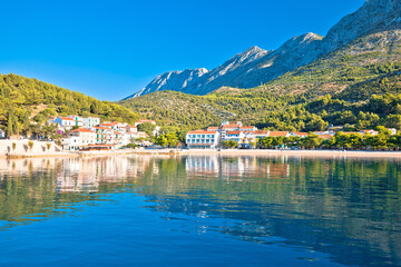 Drvenik village on Makarska riviera waterfront view