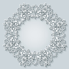 Floral hand drawn vector border. Frame design.