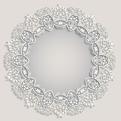 Abstract vector ornamental nature vintage frame.