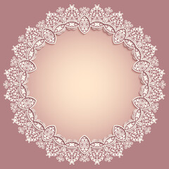 Abstract vector ornamental nature vintage frame.