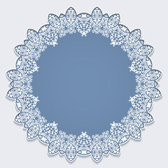 Abstract vector ornamental nature vintage frame.