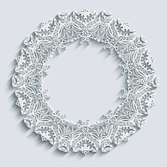 Abstract vector ornamental nature vintage frame.