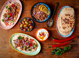 Lamb with anchovies and flat bread