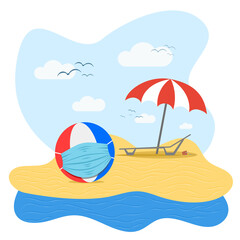 Covid-19 coronavirus vacation concept