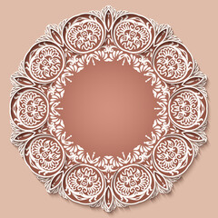 Abstract vector ornamental nature vintage frame.