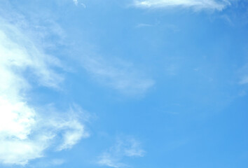 White cloud and Beautiful  with blue sky background, Bright blue sky