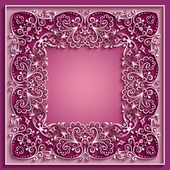 Abstract vector ornamental nature vintage frame.