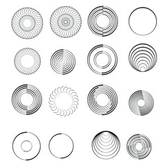 Halftone dots in circle form. round logo . vector dotted frame . design element