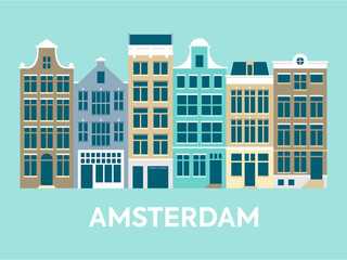 Canal houses in Amsterdam, the Netherlands