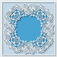 Abstract vector ornamental nature vintage frame.