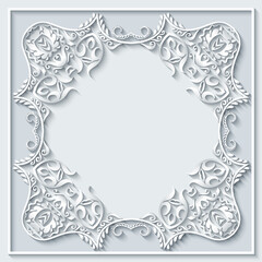 Abstract vector ornamental nature vintage frame.