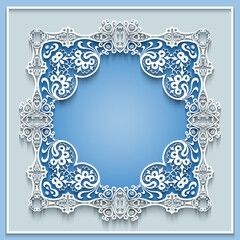 Abstract vector ornamental nature vintage frame.