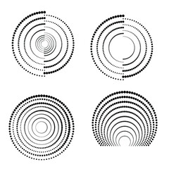 Halftone dots in circle form. round logo . vector dotted frame . design element